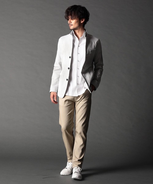 NICOLE CLUB FOR MEN(ニコルクラブフォーメン)の「ガムストレッチヘリンボンパンツ(その他パンツ・メンズ・オフホワイト/ネイビー系/ブラック/ベージュ・MEDIUM/LARGE/X-LARGE/SMALL)」の6枚目の写真
