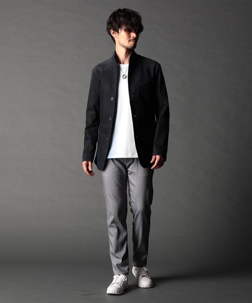 NICOLE CLUB FOR MEN(ニコルクラブフォーメン)の「ガムストレッチヘリンボンパンツ(その他パンツ・メンズ・オフホワイト/ネイビー系/ブラック/ベージュ・MEDIUM/LARGE/X-LARGE/SMALL)」の7枚目の写真