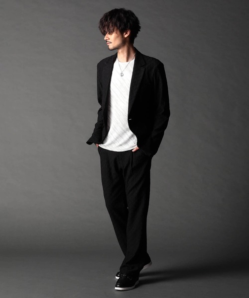 NICOLE CLUB FOR MEN(ニコルクラブフォーメン)の「ガムストレッチヘリンボンパンツ(その他パンツ・メンズ・オフホワイト/ネイビー系/ブラック/ベージュ・MEDIUM/LARGE/X-LARGE/SMALL)」の8枚目の写真