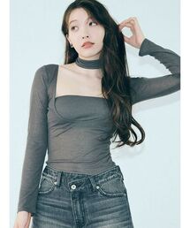 LILY BROWN | 【LILY BROWN Lingerie】バンドゥ付き2wayボディスーツ(Tシャツ/カットソー)