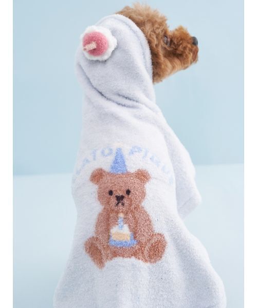 gelato pique（ジェラートピケ）の「【CAT&DOG】【Birthday】スムーズィーケープ（ペットウェア・レディース・クリーム/ブルー/ピンク・S/M/L）」の2枚目の写真