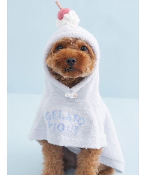 gelato pique（ジェラートピケ）の「【CAT&DOG】【Birthday】スムーズィーケープ（ペットウェア・レディース・クリーム/ブルー/ピンク・S/M/L）」の6枚目の写真