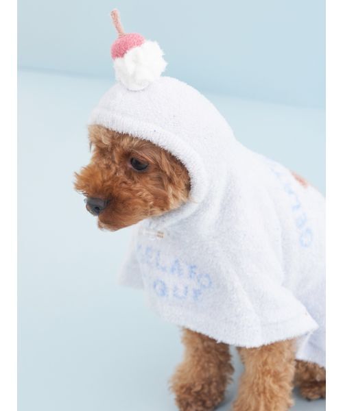 gelato pique（ジェラートピケ）の「【CAT&DOG】【Birthday】スムーズィーケープ（ペットウェア・レディース・クリーム/ブルー/ピンク・S/M/L）」の7枚目の写真