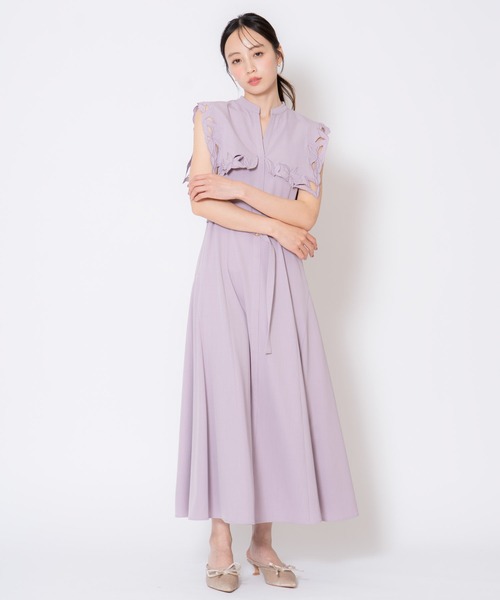 NOELA（ノエラ）の「【15周年】カットワークカラーワンピース（ワンピース・レディース・ラベンダー/チャコールグレー・M/S）」の19枚目の写真