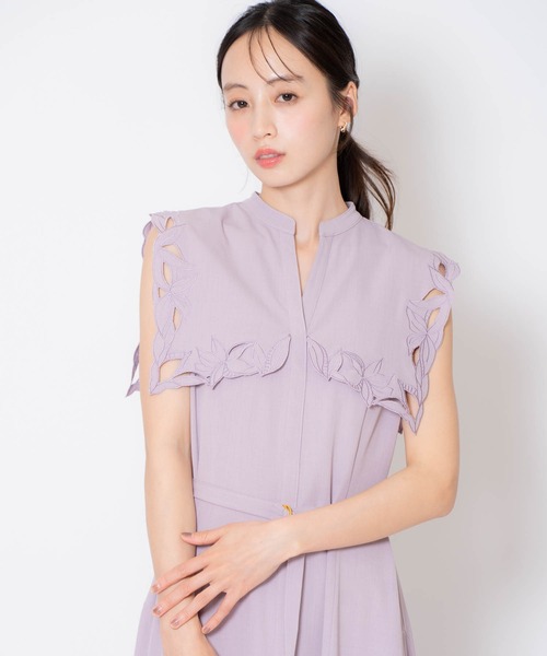 セール】【15周年】カットワークカラーワンピース（ワンピース