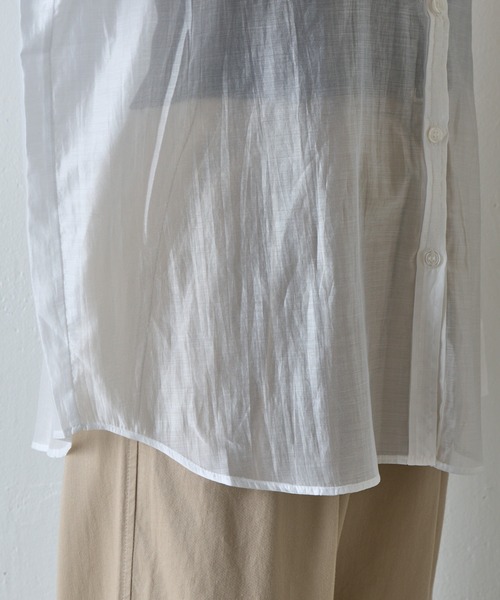 COLONY 2139（コロニートゥーワンスリーナイン）の「シアーオーバーシャツ（シャツ/ブラウス・レディース・ホワイト/ブラウン/ブラック/グレー・FREE）」の19枚目の写真