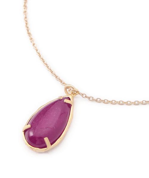 BEAUTY&YOUTH UNITED ARROWS（ビューティーアンドユースユナイテッドアローズ）の「BY ナチュラルストーンペンダント◆（ネックレス・レディース・オフホワイト/ブラック/グレー/ワインレッド/ターコイズブルー・FREE）」の7枚目の写真