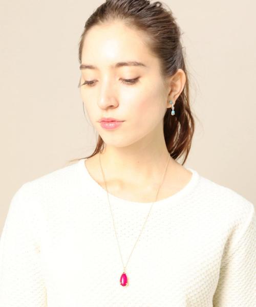 BEAUTY&YOUTH UNITED ARROWS（ビューティーアンドユースユナイテッドアローズ）の「BY ナチュラルストーンペンダント◆（ネックレス・レディース・オフホワイト/ブラック/グレー/ワインレッド/ターコイズブルー・FREE）」の9枚目の写真