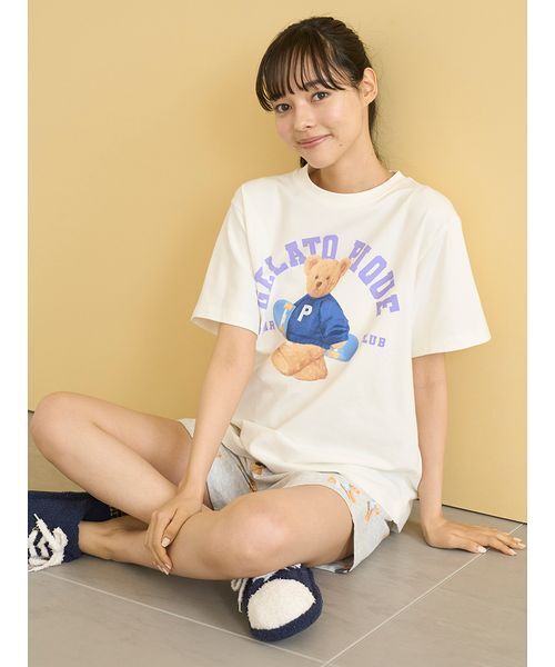 セール】スポーティーベアワンポイントTシャツ（ルームウェア/パジャマ