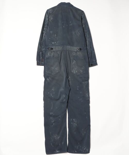ディストレスト リバースサティーン カバーオール（つなぎ