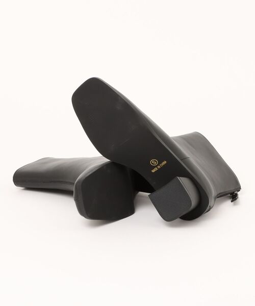 Doux archives（ドゥアルシーヴ）の「スクエアトゥブーツ（ブーツ・レディース・ブラック/ブラウン・SMALL/MEDIUM/LARGE）」の4枚目の写真