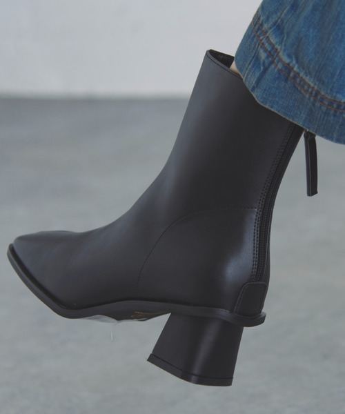 Doux archives（ドゥアルシーヴ）の「スクエアトゥブーツ（ブーツ・レディース・ブラック/ブラウン・SMALL/MEDIUM/LARGE）」の22枚目の写真