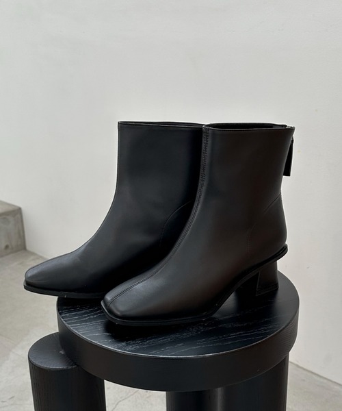 Doux archives（ドゥアルシーヴ）の「スクエアトゥブーツ（ブーツ・レディース・ブラック/ブラウン・SMALL/MEDIUM/LARGE）」の20枚目の写真