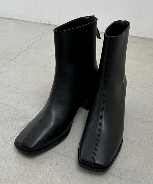 Doux archives（ドゥアルシーヴ）の「スクエアトゥブーツ（ブーツ・レディース・ブラック/ブラウン・SMALL/MEDIUM/LARGE）」の17枚目の写真