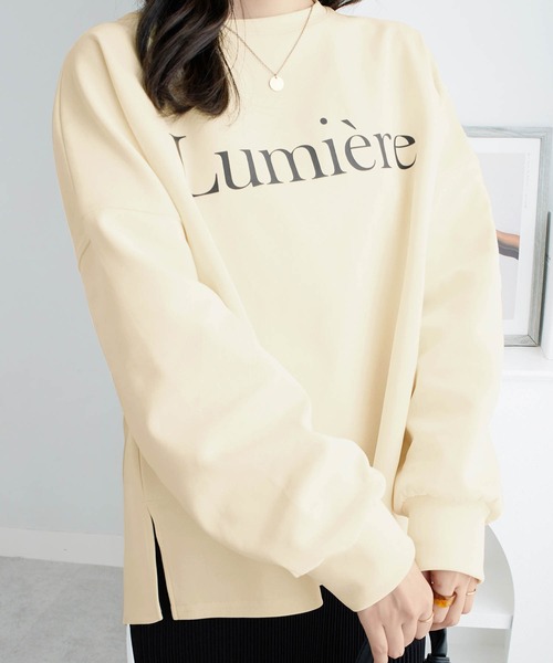 alotta(アロッタ)の「大人可愛いロゴダンボールプルオーバー(スウェット・レディース・チャコール/アイボリー/モカ・LL/L/M)」の4枚目の写真