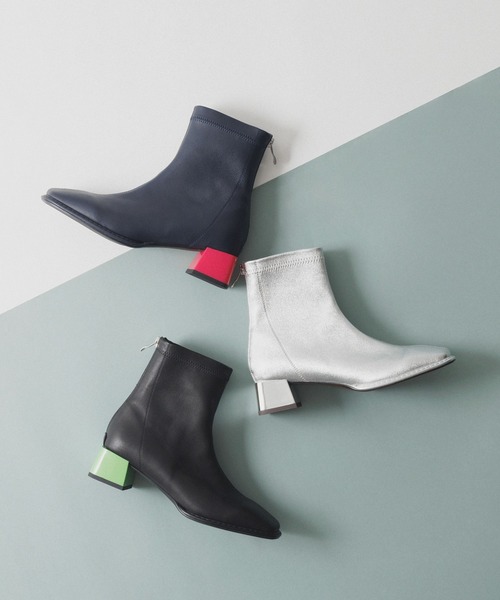 NICAL（ニカル）の「【NICAL】バイカラーヒールストレッチブーツ/ 554417（ブーツ・レディース・ブラック/シルバー/ネイビー・SMALL/LARGE/X-LARGE/MEDIUM）」の7枚目の写真