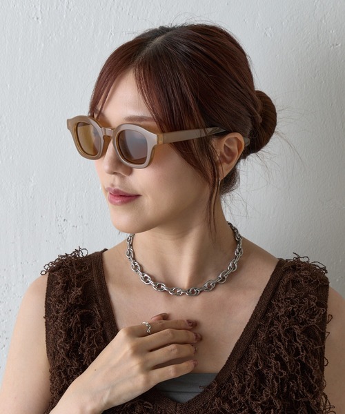 COLONY 2139（コロニートゥーワンスリーナイン）の「オーバルウェリントンサングラス（サングラス・レディース・ブラック系その他/ブラック/ブラウン・FREE）」の8枚目の写真