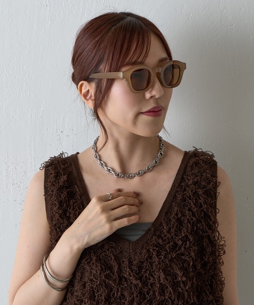 COLONY 2139（コロニートゥーワンスリーナイン）の「オーバルウェリントンサングラス（サングラス・レディース・ブラック系その他/ブラック/ブラウン・FREE）」の9枚目の写真