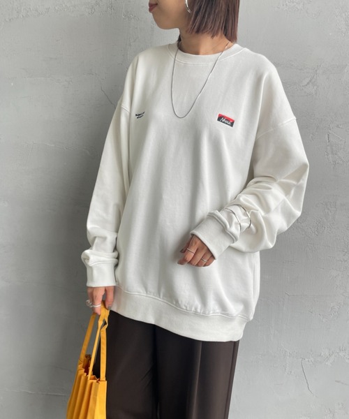 NANGA（ナンガ）の「[NANGA/ナンガ] 別注 バック刺繍ロゴ クルーネックスウェット（スウェット・レディース・ブラック/ホワイト・S/M/L）」の12枚目の写真