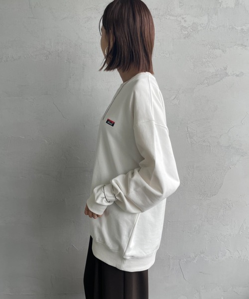 NANGA（ナンガ）の「[NANGA/ナンガ] 別注 バック刺繍ロゴ クルーネックスウェット（スウェット・レディース・ブラック/ホワイト・S/M/L）」の13枚目の写真