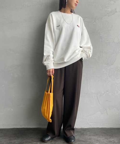 NANGA（ナンガ）の「[NANGA/ナンガ] 別注 バック刺繍ロゴ クルーネックスウェット（スウェット・レディース・ブラック/ホワイト・S/M/L）」の15枚目の写真