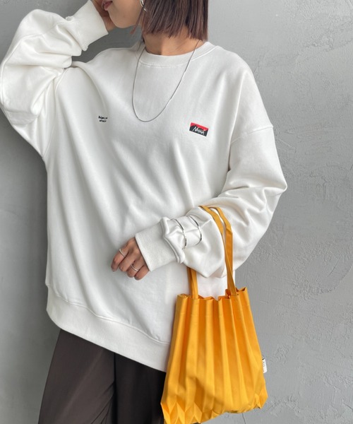 NANGA（ナンガ）の「[NANGA/ナンガ] 別注 バック刺繍ロゴ クルーネックスウェット（スウェット・レディース・ブラック/ホワイト・S/M/L）」の11枚目の写真