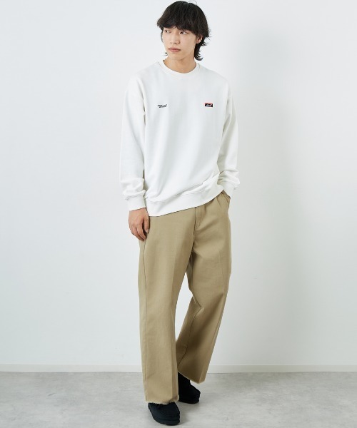 NANGA（ナンガ）の「[NANGA/ナンガ] 別注 バック刺繍ロゴ クルーネックスウェット（スウェット・レディース・ブラック/ホワイト・S/M/L）」の7枚目の写真