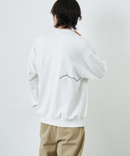 NANGA（ナンガ）の「[NANGA/ナンガ] 別注 バック刺繍ロゴ クルーネックスウェット（スウェット・レディース・ブラック/ホワイト・S/M/L）」の20枚目の写真