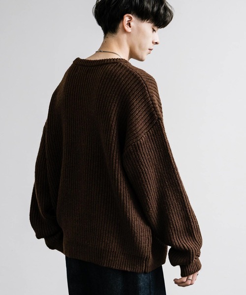 rag&bone/JEAN　ウールニット　オリーブ　サイズS Rocky Monroe（ロッキーモンロー）の「オーバーサイズ畦編み