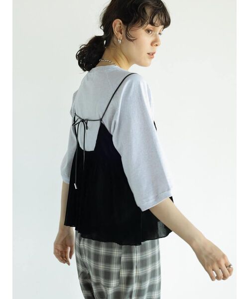 FIKA.(フィーカ)の「Velour camisole bustier(その他トップス・レディース・アイボリー/ブラック・MEDIUM)」の16枚目の写真