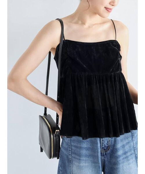 FIKA.(フィーカ)の「Velour camisole bustier(その他トップス・レディース・アイボリー/ブラック・MEDIUM)」の5枚目の写真