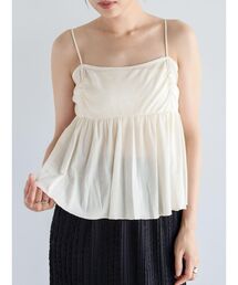 Velour camisole bustier
