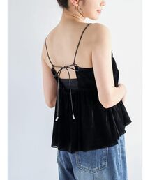 Velour camisole bustier