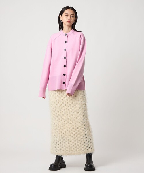 EMMEL REFINES（エメルリファインズ）の「＜EMMEL REFINES＞EM フラッフィー アイレット ニットスカート（スカート・レディース・ブラック/オフホワイト・S/M）」の14枚目の写真