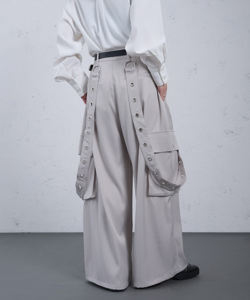 Ryooo コラボ】ハトメリングサスペンダーツキカーゴパンツ