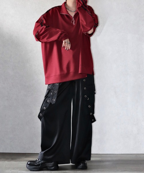 Ellno Loset(エルノロゼット)の「【Ryooo コラボ】ハトメリングサスペンダーツキカーゴパンツ(カーゴパンツ・メンズ・アイボリー/ブラック・MEDIUM/SMALL/LARGE)」の9枚目の写真