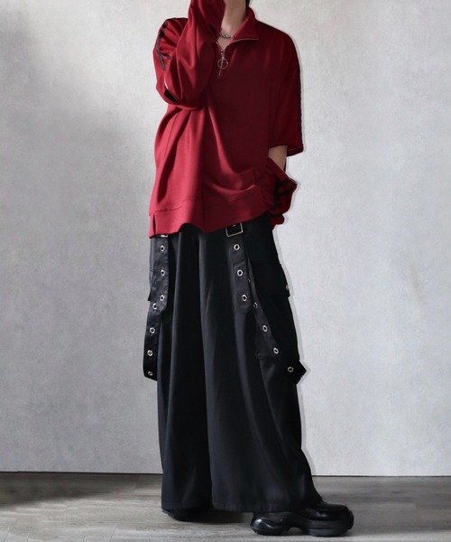 Ellno Loset(エルノロゼット)の「【Ryooo コラボ】ハトメリングサスペンダーツキカーゴパンツ(カーゴパンツ・メンズ・アイボリー/ブラック・MEDIUM/SMALL/LARGE)」の8枚目の写真