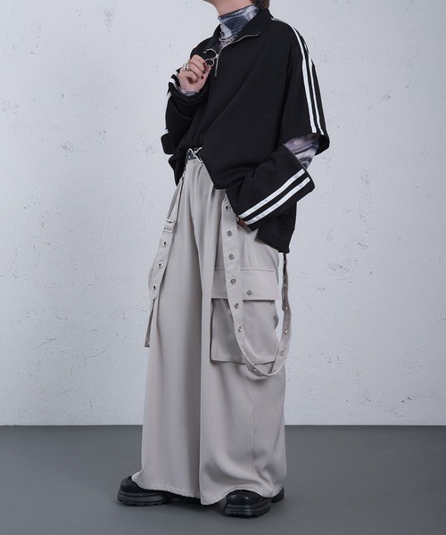 エルノロゼット Aranコラボ パンツ 白 Mサイズ エルノロゼット Aranコラボ 2WAYフラワー柄シアーシャツ M