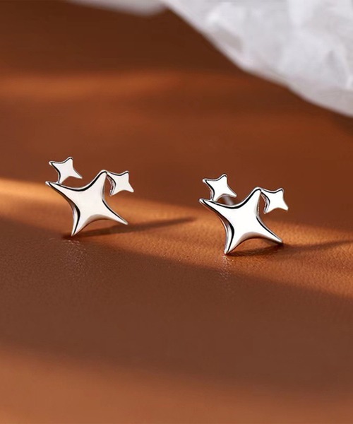 Lace Ladies(レースレディース)の「スター モチーフ メタリック ミニ ピアス(ピアス(両耳用)・レディース・シルバー/ゴールド・FREE)」の7枚目の写真