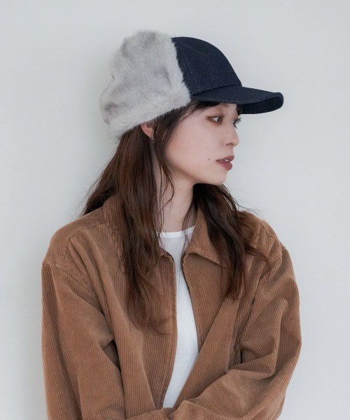 polcadot（ポルカドット）の「DENIM EARCOVER CAP/デニム イヤーカバーキャップ（キャップ・メンズ・ブラック/ネイビー・FREE）」の13枚目の写真