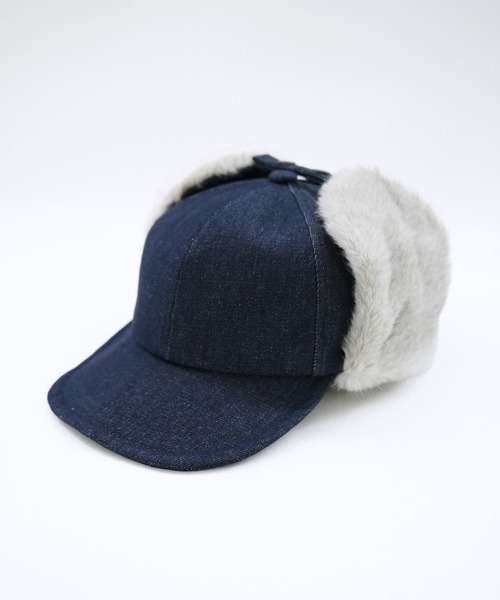 polcadot（ポルカドット）の「DENIM EARCOVER CAP/デニム イヤーカバーキャップ（キャップ・メンズ・ブラック/ネイビー・FREE）」の17枚目の写真