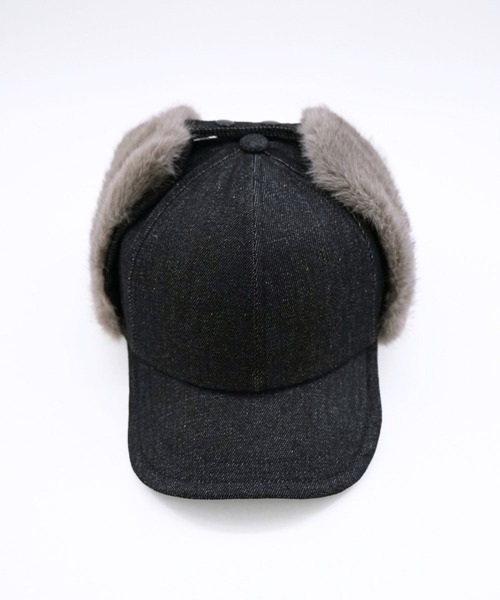 polcadot（ポルカドット）の「DENIM EARCOVER CAP/デニム イヤーカバーキャップ（キャップ・メンズ・ブラック/ネイビー・FREE）」の21枚目の写真