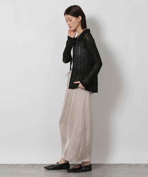 LAKOLE（ラコレ）の「カットレースシャツカーディガン / 588555（カーディガン/ボレロ・レディース・イエロー/アイボリー/ブラック・FREE）」の13枚目の写真