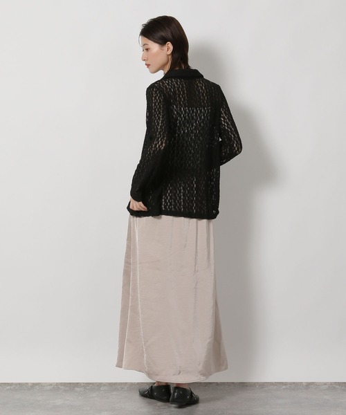 LAKOLE（ラコレ）の「カットレースシャツカーディガン / 588555（カーディガン/ボレロ・レディース・イエロー/アイボリー/ブラック・FREE）」の14枚目の写真