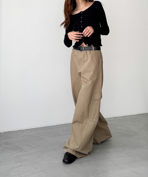 CANAL JEAN(キャナルジーン)の「El mar ツイルカーゴパンツ(カーゴパンツ・レディース・ベージュ/ネイビー・SMALL/MEDIUM)」の17枚目の写真