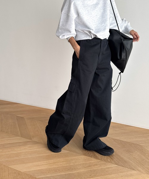 CANAL JEAN(キャナルジーン)の「El mar ツイルカーゴパンツ(カーゴパンツ・レディース・ベージュ/ネイビー・SMALL/MEDIUM)」の6枚目の写真