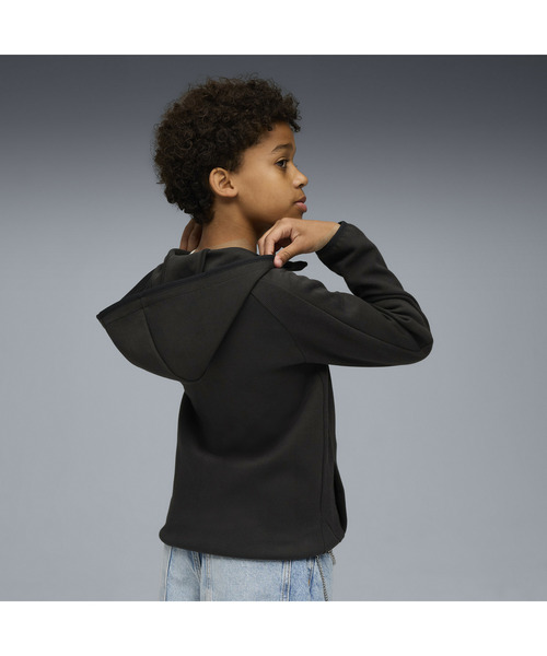 PUMA(プーマ)の「PUMA プーマ ボーイズ エヴォストライプ フルジップ フーディ 120-160cm(パーカー・キッズ・ブラック/サックスブルー・150/160/130/140/120)」の4枚目の写真