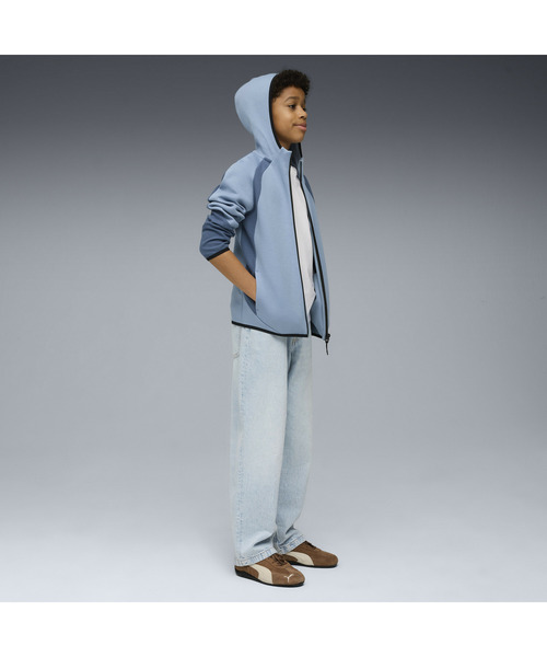 PUMA(プーマ)の「PUMA プーマ ボーイズ エヴォストライプ フルジップ フーディ 120-160cm(パーカー・キッズ・ブラック/サックスブルー・150/160/130/140/120)」の9枚目の写真