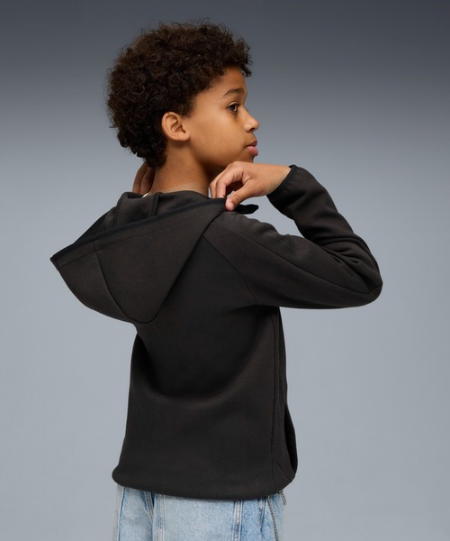 PUMA(プーマ)の「PUMA プーマ ボーイズ エヴォストライプ フルジップ フーディ 120-160cm(パーカー・キッズ・ブラック/サックスブルー・150/160/130/140/120)」の3枚目の写真