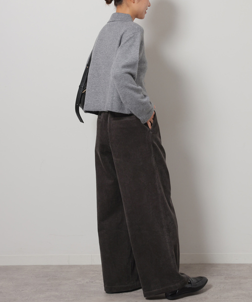 JOURNAL STANDARD relume(ジャーナルスタンダード レリューム)の「《追加 / 新色》ウォッシャブルコーデュロイタックワイドパンツ(その他パンツ・レディース・チャコールグレー/キャメル/ホワイト/サックスブルー・38/36/40)」の7枚目の写真